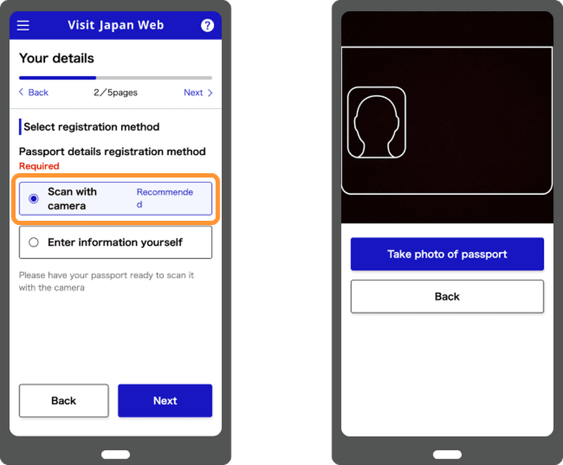 Visit Japan Register passport